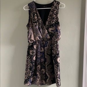 Tibi Faux Wrap Blouson Dress, Sz 2